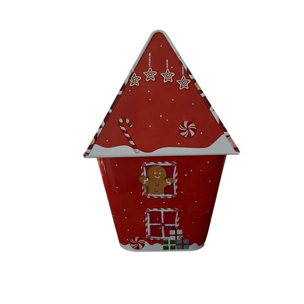 Festive Gingerbread House Cookie Tin - New - Picture 3 of 3